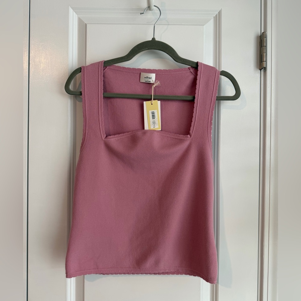 Aritzia Wilfred Ballad Top Tart Pink NWT Size Large